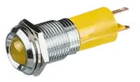 CML Innovative Technologies, Yellow Panel Mount Indicator, 14 mm, M8 Termination, IP67 12V
