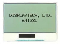 Displaytech 64128L FC BW-3 64128L Graphic LED LCD Monochrome Display, White on Black