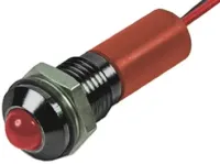 RS PRO Red Panel Mount Indicator, 2V dc, 20mA, Lead Wire Termination, IP67, Prominent