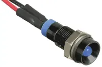 RS PRO Blue Panel Mount Indicator, 2V dc, Lead Wire Termination, IP67, Recessed
