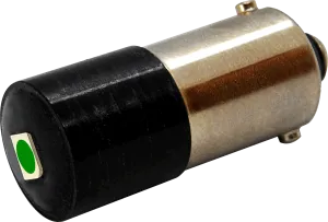 Oxley Green Indicator Lamp Single Chip, 12 V ac, 12V dc, 60 V ac, 60 V dc, BA9 Base, 10 mm Diameter, 340mcd