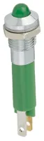 Signal Construct, Green Panel Mount Indicator SMQD Series, 8 mm, Solder Tab Termination, IP67 28V
