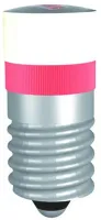 Signal Construct White Indicator Lamp Single Chip, 60 V ac, 60V dc, E10 Base, 9.7 mm Diameter, 1250mcd