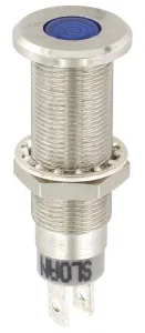 Sloan, Blue Panel Mount Indicator 3448 Series, 8.2 x 7.6 mm, FASTON Termination, IP68 5V