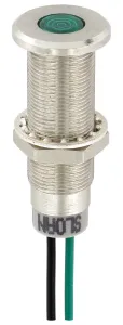 Sloan, Green Panel Mount Indicator 3488 Series, 8.2 x 7.6 mm, Lead Wire Termination, IP68 5V