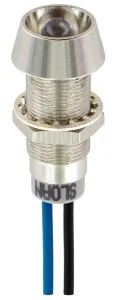 Sloan Blue Panel Mount Indicator, 28V, 5 V, 20mA, Lead Wire Termination, IP68, Recessed
