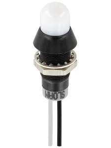 Sloan White Panel Mount Indicator, 28V dc, 5 V dc, 20mA, Lead Wire Termination, IP68, Prominent