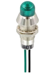 Sloan, Green Panel Mount Indicator 178 Series, 8.2 mm, Lead Wire Termination, IP68 28V