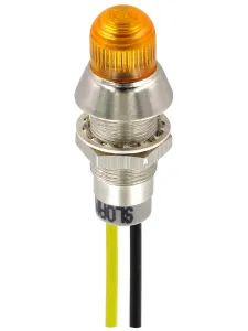 Sloan, Yellow Panel Mount Indicator 174 Series, 8.2 mm, Lead Wire Termination, IP68 28V