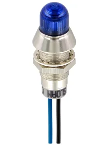 Sloan Blue Panel Mount Indicator, 28V dc, 5 V dc, Lead Wire Termination, IP68, Prominent