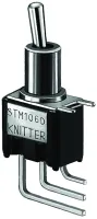 Nidec Components Toggle Switch, PCB Mount, On-Off-On, DPDT, Solder Terminal