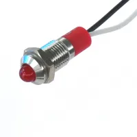 CML Innovative Technologies Stainless Steel Panel Light, Red Panel LED PL08SL Series, 8 mm, Wire Termination, IP67 12V