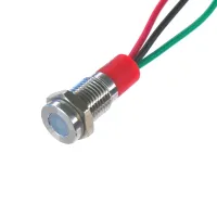 CML Innovative Technologies Stainless Steel Panel Light, Red, Green Panel LED PL08SL Series, 8 mm, Wire Termination,
