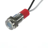 CML Innovative Technologies Stainless Steel Panel Light, Green, Red Panel LED PL08SL Series, 8 mm, Wire Termination,