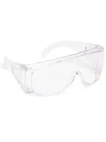 SINGER SAFETY EVAS Safety Glasses, UV Resistant, Clear, White Polycarbonate Lens