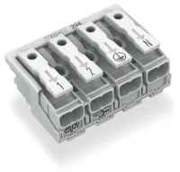 WAGO 294 Series Plug-in Connector Female Push-in, 4-Pole, 24A, 4-Way