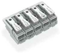 WAGO 294 Series Plug-in Male Lighting Connector Male, 5-Pole, 24A, 5-Way