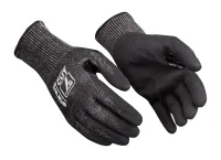 GUIDE GLOVES GUIDE 313 Black, Grey Elastane, Fibreglass, HPPE, Nitrile, Steel Fibre Work Gloves, Size 12, Nitrile