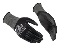 GUIDE GLOVES GUIDE 648 Black Elastane, Nylon, Polyurethane Work Gloves, Size 11, Polyurethane Coating