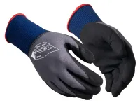 GUIDE GLOVES GUIDE 3304 Black, Blue, Grey Elastane, Glycerol, Glycose, Nitrile, Nylon Work Gloves, Size 6, Nitrile