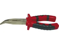 Ega-Master 62341 1-Piece Plier Bent Nose, 160 mm Overall VDE/1000V Approved, 47mm Jaw