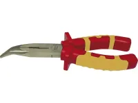 Ega-Master 76594 1-Piece Bent Nose Plier, 200 mm Overall VDE/1000V Approved