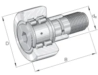 INA Yoke Type Track Roller Stud Type Track Rollers PWKRE..-2RS Yoke Track Roller PWKRE35-2RS-XL 16mm ID, 52 mm OD