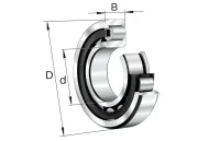 FAG NJ2320-E-XL-TVP2-C3 100 mm ID Cylindrical Roller Bearing, 215 mm OD