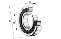 FAG NU320-E-XL-TVP2 100 mm ID Cylindrical Roller Bearing, 215 mm OD