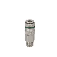 RS PRO Stainless Steel, Brass Pneumatic Quick Connect Coupling, 1/2 in Male R