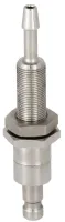 RS PRO Brass Pneumatic Quick Connect Coupling, M7 Female, Male Metric 3mm Single Shut Off (One Side Is with Valve)