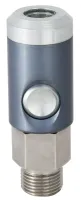 RS PRO Aluminium, Steel, Brass Pneumatic Quick Connect Coupling, 3/8 in Male G