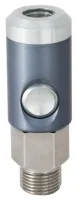 RS PRO Steel, Brass, Aluminium Pneumatic Quick Connect Coupling, 1/2 in Male G 2-Stage Safety