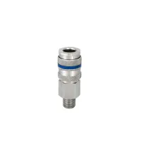 RS PRO Stainless Steel, Brass Pneumatic Quick Connect Coupling, 1/4 in Male R