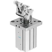 Festo Pneumatic Compact Cylinder - DFST-80-40-D-Y4-A-G2 80 mm Bore, 40 mm DFST Series, Double Acting Acting