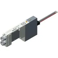 SMC Pneumatic Solenoid Valve - 3 Port, 4 Position Solenoid Metric SQ1000  Series 24V dc
