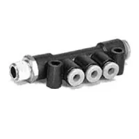 SMC KM14 4 Outlet Pneumatic Manifold Fitting NPT