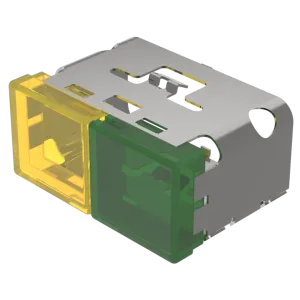 EAO Indicator Lens Rectangular Style, Yellow, Green, 38 mm Long