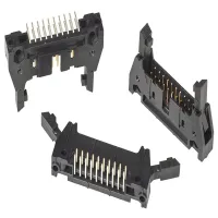 3M 3000 Series Right Angle Through Hole PCB Header, 34 Contact(s), 2.54 mm Pitch, 2 Row, Shrouded