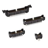 3M 452 Series Right Angle Through Hole PCB Header, 40 Contact(s), 1.27 mm Pitch, 2 Row, Shrouded