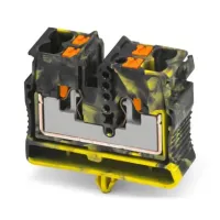 Phoenix Contact 1429443 MPTD Series DIN Rail Terminal Block Black, Yellow, 2.5mm², 1-Level, Push-in