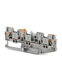 Phoenix Contact 1446168 PT Series Knife Disconnect Terminal Block Grey, 2.5mm², 1-Level, Push-in