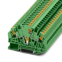 Phoenix Contact 1350426 PTVME 6/S GN Series Test Disconnect Terminal Block Green, 6mm², 2-Level, Push-in