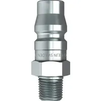 CEJN Zinc Plated Steel Nipple, R 3/8 in Male ISO