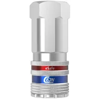 CEJN Zinc Plated Steel Esafe Vented Safety Coupling, 3/4 in G Female ISO