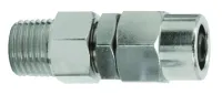 CEJN Plated Brass Pneumatic Quick Connect Coupling, R 1/4 in ISO 5mm, 8 mm