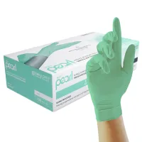 Unigloves Pearl GP Green Nitrile Disposable Gloves, Size S, 100 per Pack