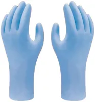 Showa 7500PF Blue Nitrile Work Gloves, Size XS, 10 per Pack