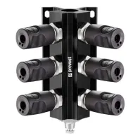 PREVOST Aluminium Wall Bracket with Safety Quick Connect Couplings, 3/4 in G Female Female Thread Wall Bracket