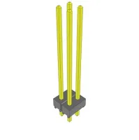 Samtec TSW Series Straight Through Hole PCB Header, 4 Contact(s), 2.54 mm Pitch, 2 Row, Unshrouded